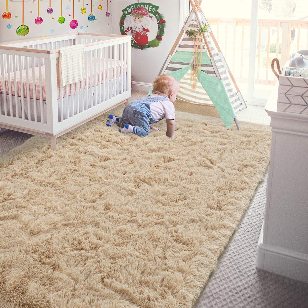 Soft Fluffy Bedroom Rugs, 3 x 5 Feet Indoor Shaggy Plush Area Rug for Boys Gi…