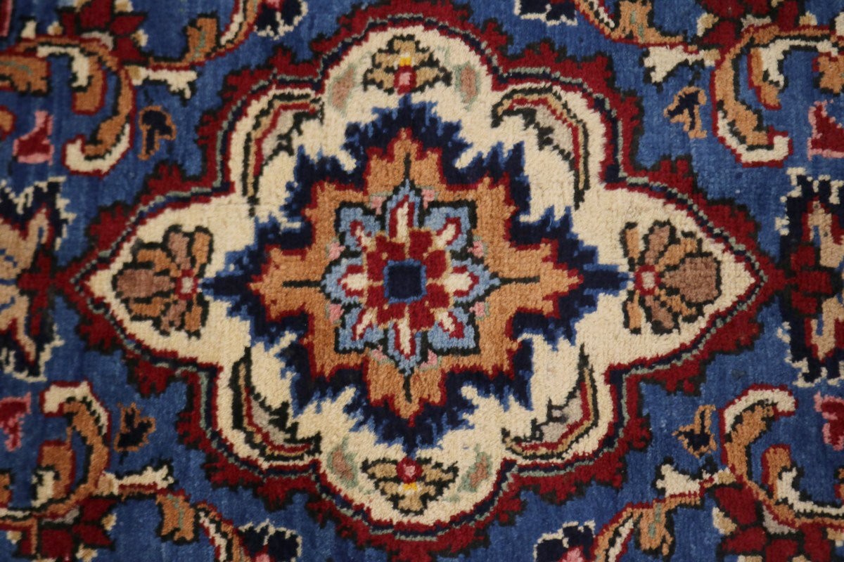One-of-a-Kind Vintage Handmade Oriental Rug Thick Pile Pictorial Carpet 10X13 ft