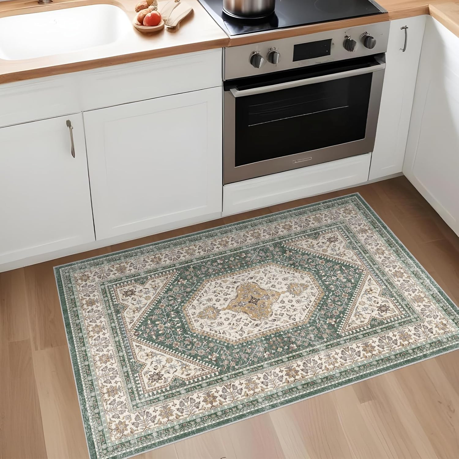 Puino Washable Entryway 2×3 Rug: Small Boho Rugs for Indoor Entrance Non Slip Ba