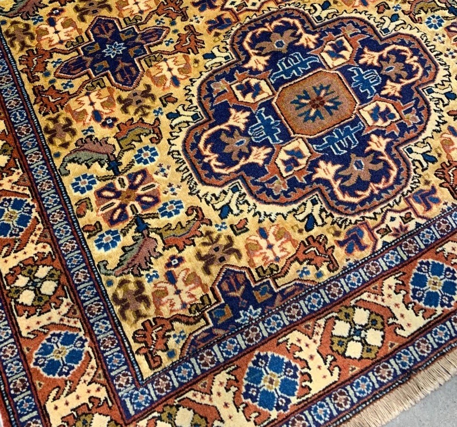 4’5” x 6’4″ Hand-Knotted Wool All-over Area Rug – 4×6 Handmade Carpet