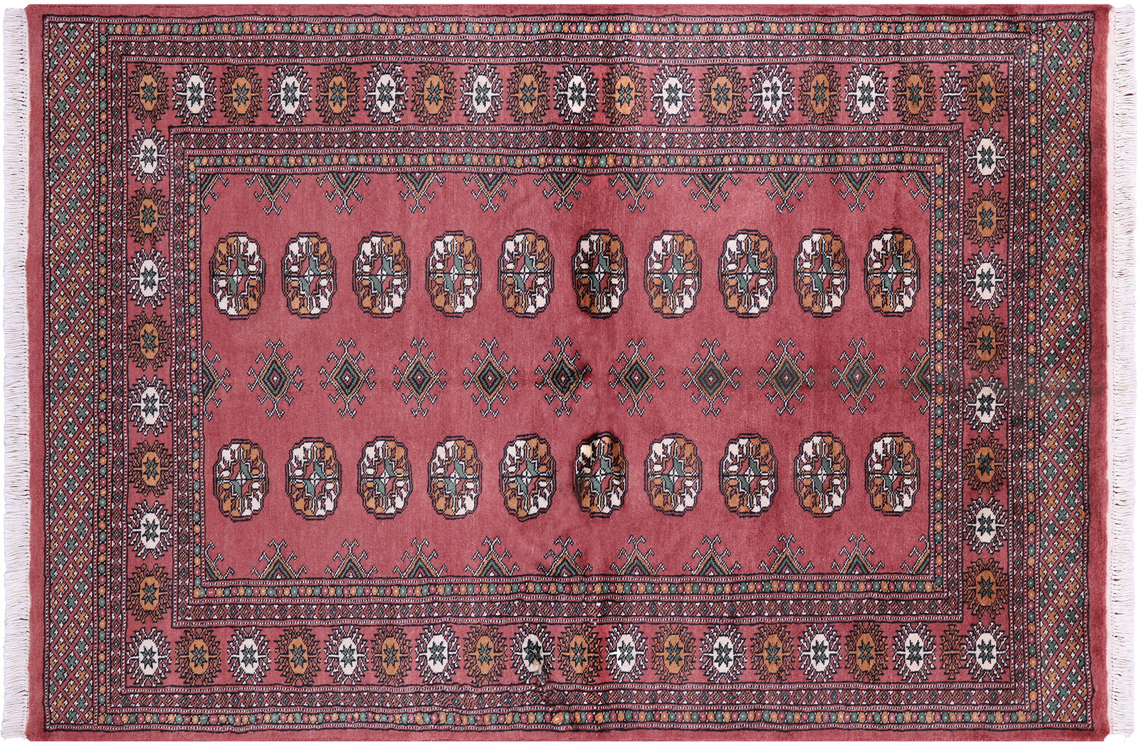 Rust 4′ 2″ X 6′ 1″ Silky Bokhara Hand-Knotted Wool Rug – Q23797