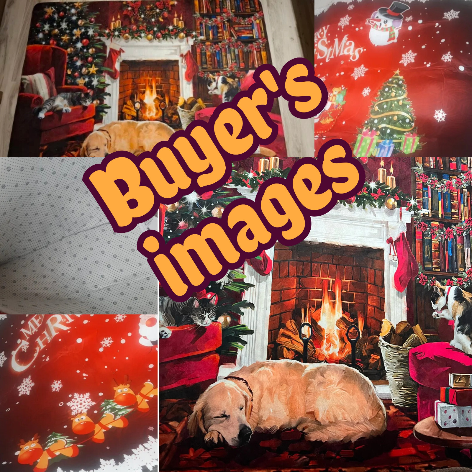 Christmas Santa Claus Snowman Carpet Large Area Rug living room Non-slip Mat