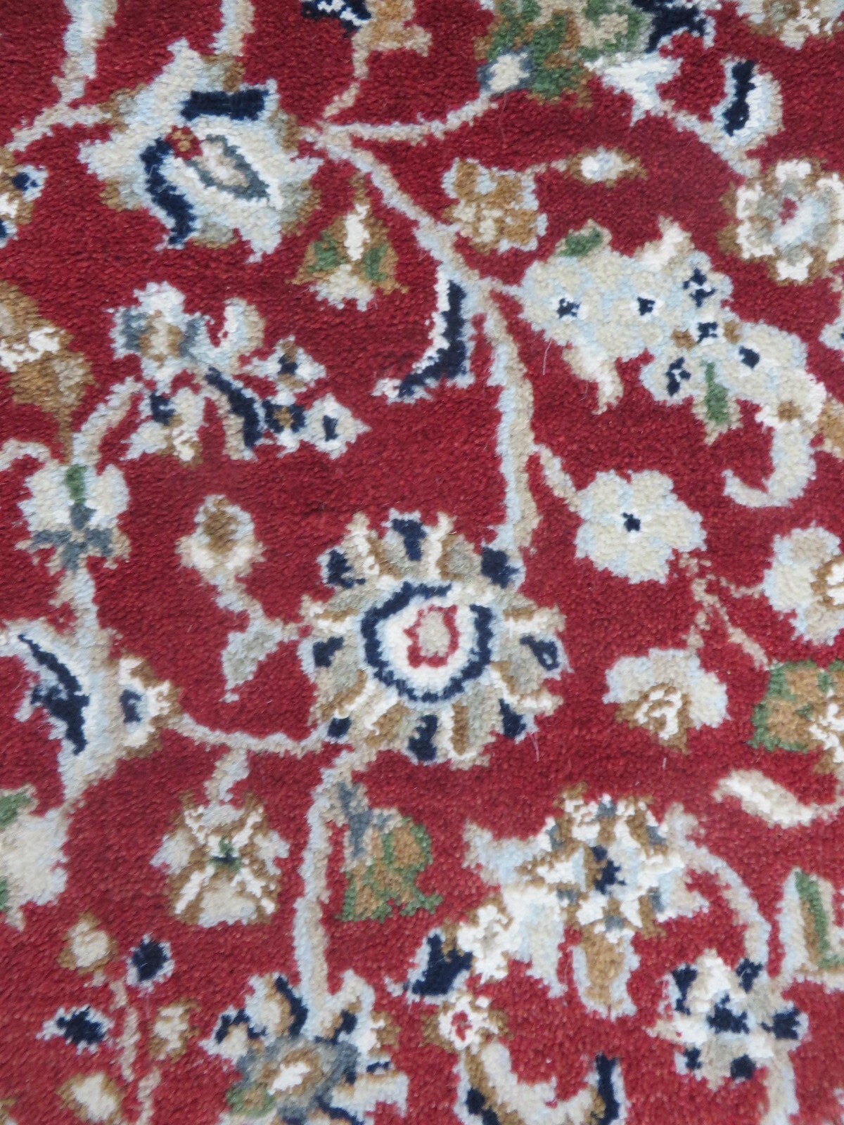 2’7 x 11’6 Runner Hand Knotted Red Nain With Silk Oriental Rug G14070