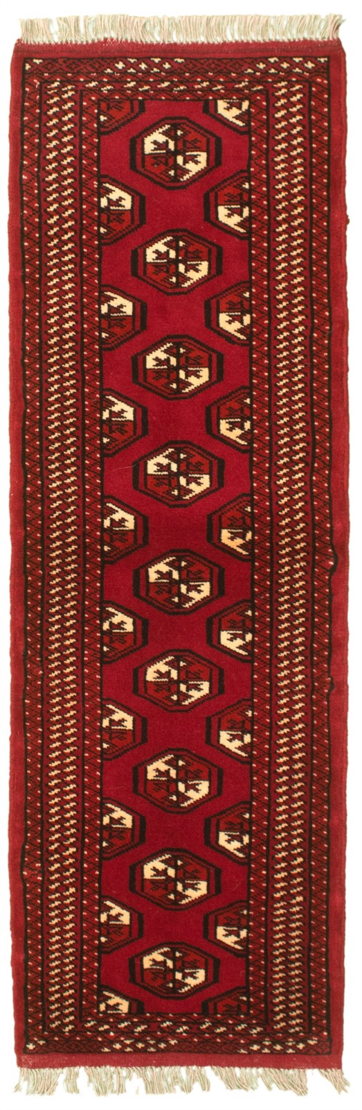 Vintage Hand-Knotted Carpet 2’1″ x 6’4″ Traditional Oriental Wool Area Rug