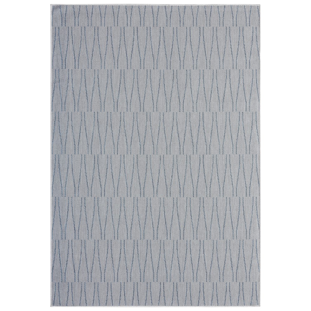8×10 Home Dynamix Blue Geometric Outdoor Area Rug 7631-340 – Aprx 7′ 9″ x 10′ 2″