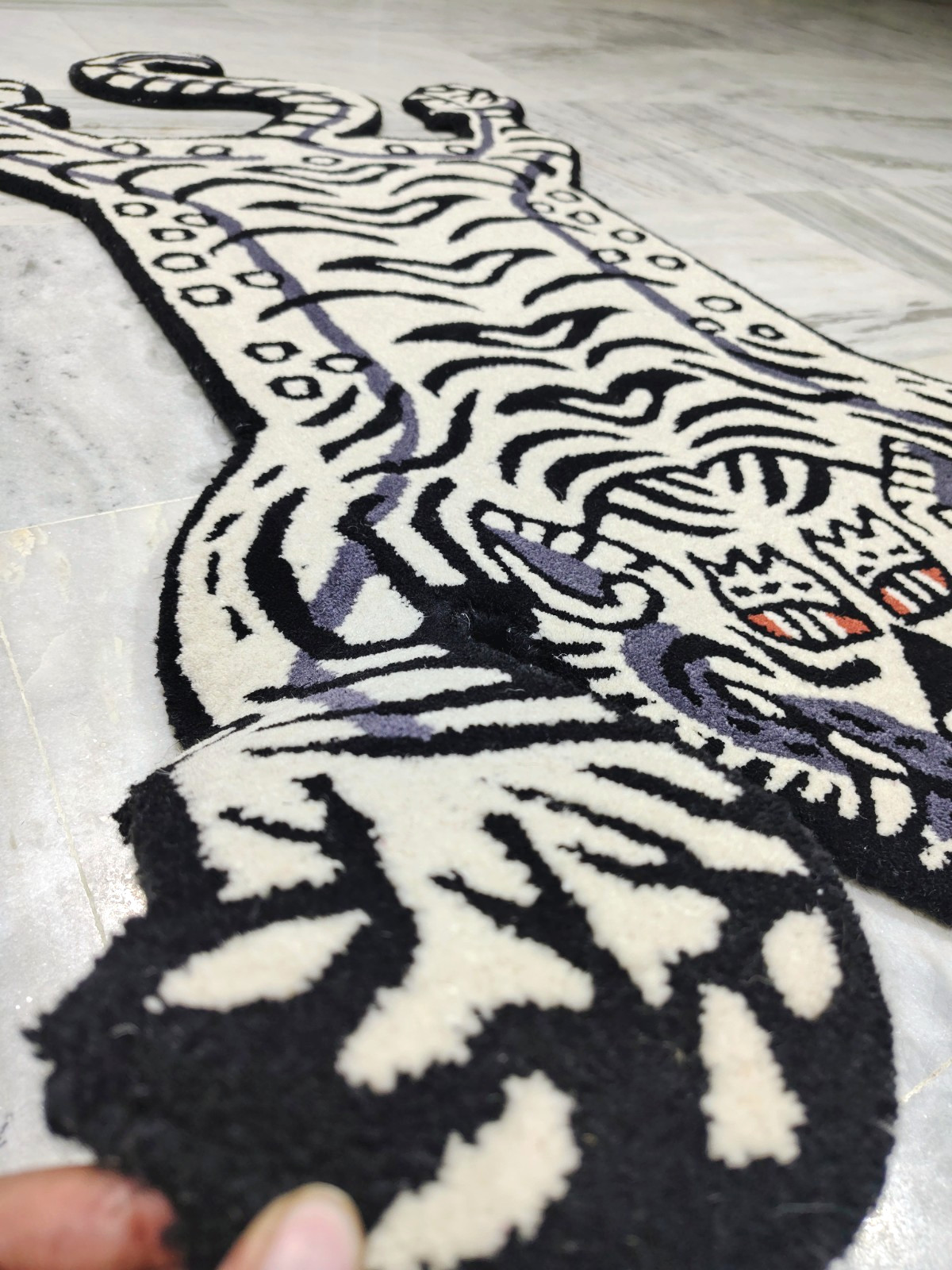 Tibetan Tiger Rug 2×3 3×5 ft Handmade Wool Tiger Skin Home Decor Rug & Door Mats