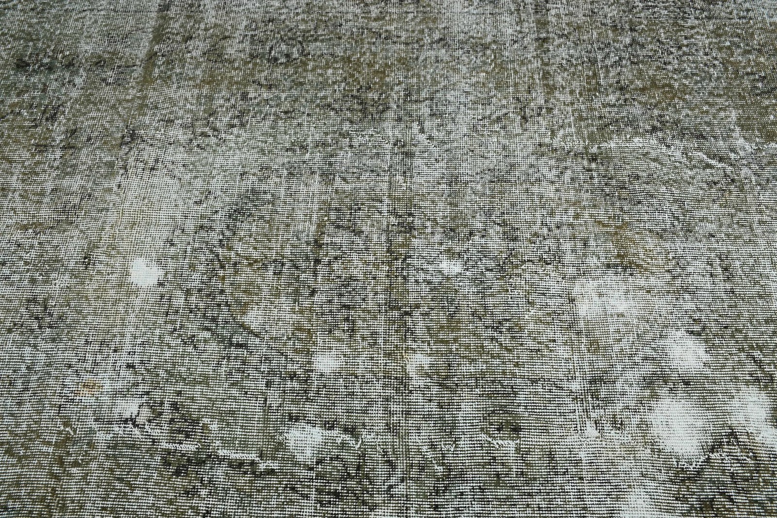 4,6×8,8 ft Turkish Rug, Vintage Large Rug, Green Gray Ikat Wool Rug