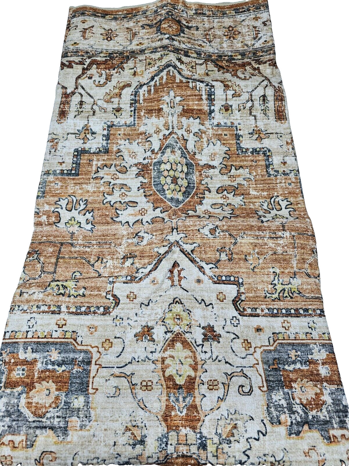 jinchan Area Rug 4×6 Rug Bohemian Tribal Living Room Rug Washable Thin Rug Flora