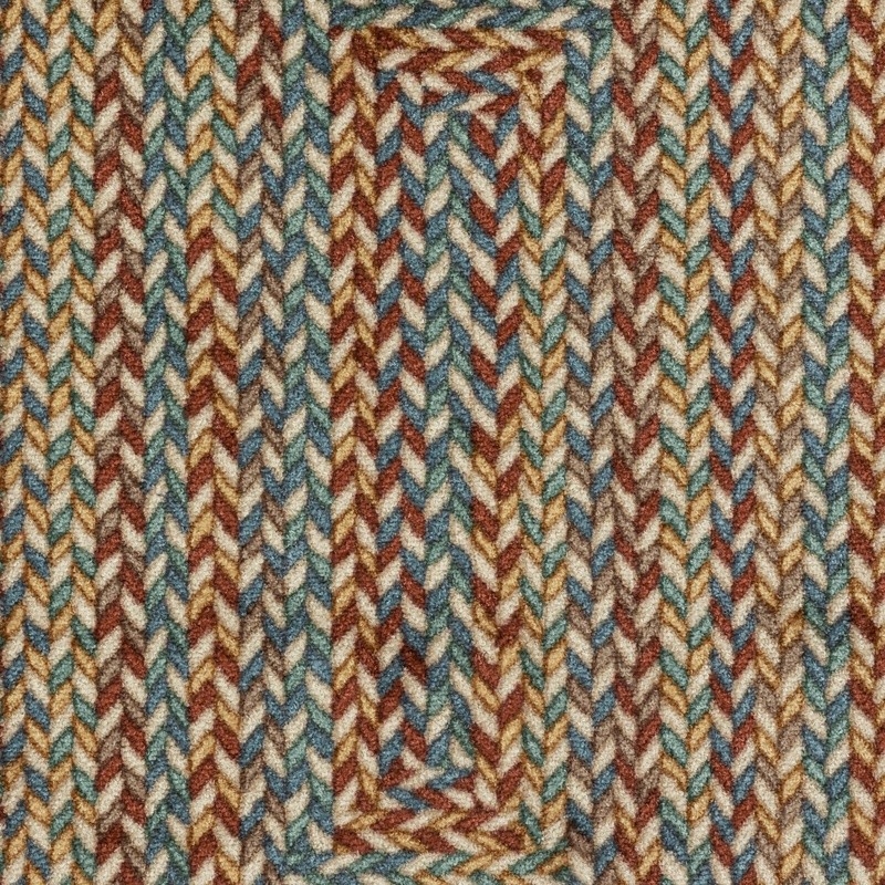 Traditional Braid Print Accent Runner Rug Machine Washable Indoor Latex Backing