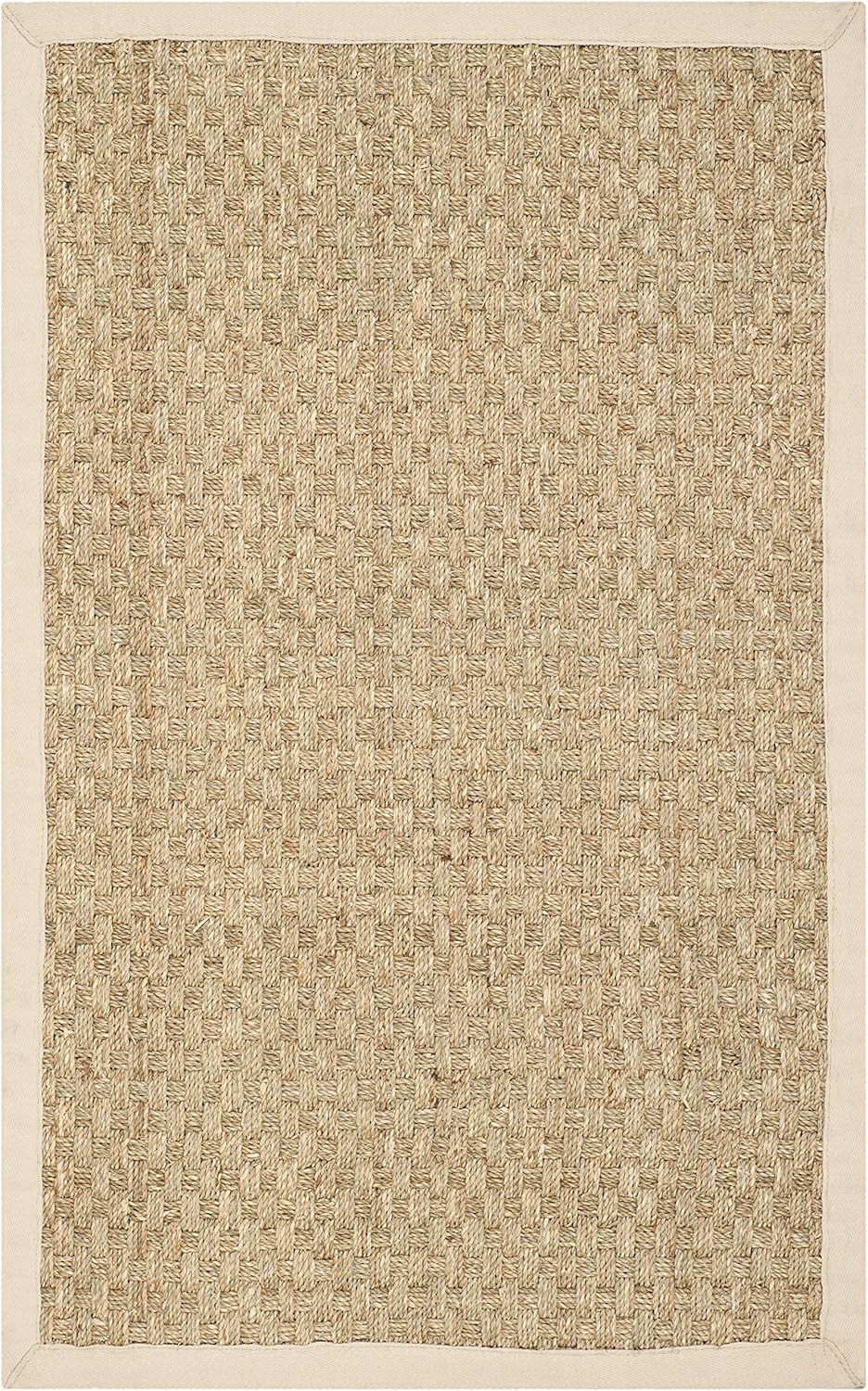 Area Rug 2X3 – Natural Fiber Collection – Natural & Beige, Seagrass, Basketweave