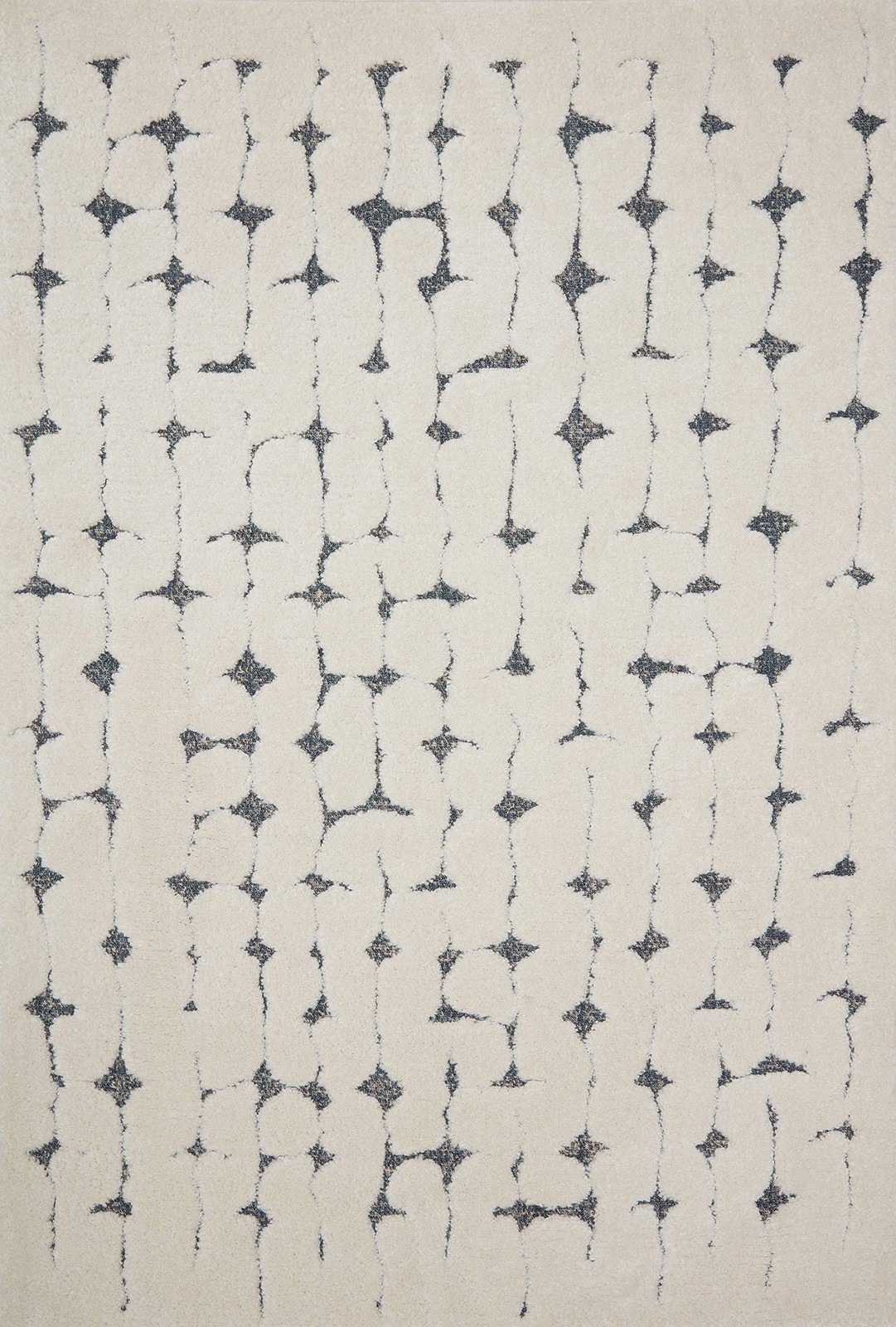 Loloi Hagen Collection Hag-04 White/Navy 2-7 X 7-8 Runner Rug
