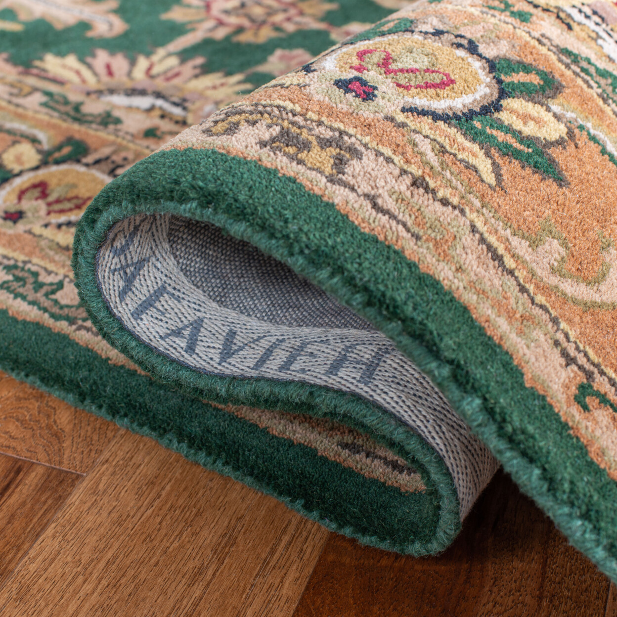 SAFAVIEH Traditional Oriental Style Handmade Wool Area Rug Dark Green & Gold