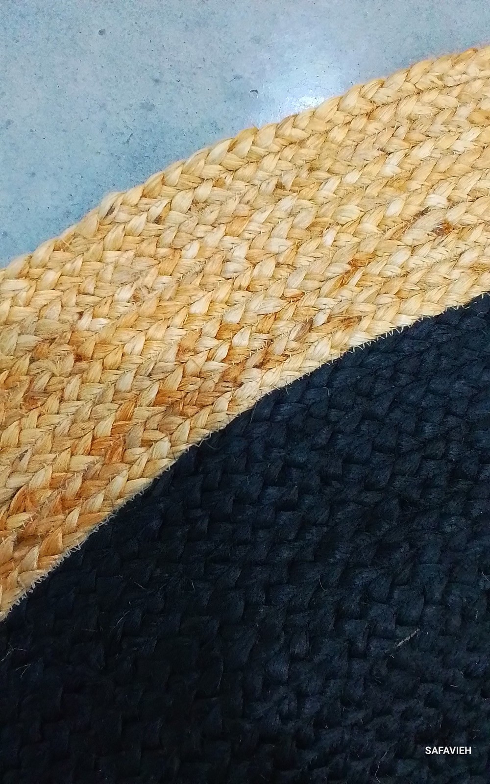 BLACK NATURAL 5′-0″ x 5′-0″ Broken Thread Rug Reduced Price 1172799364 NF801Z-5R