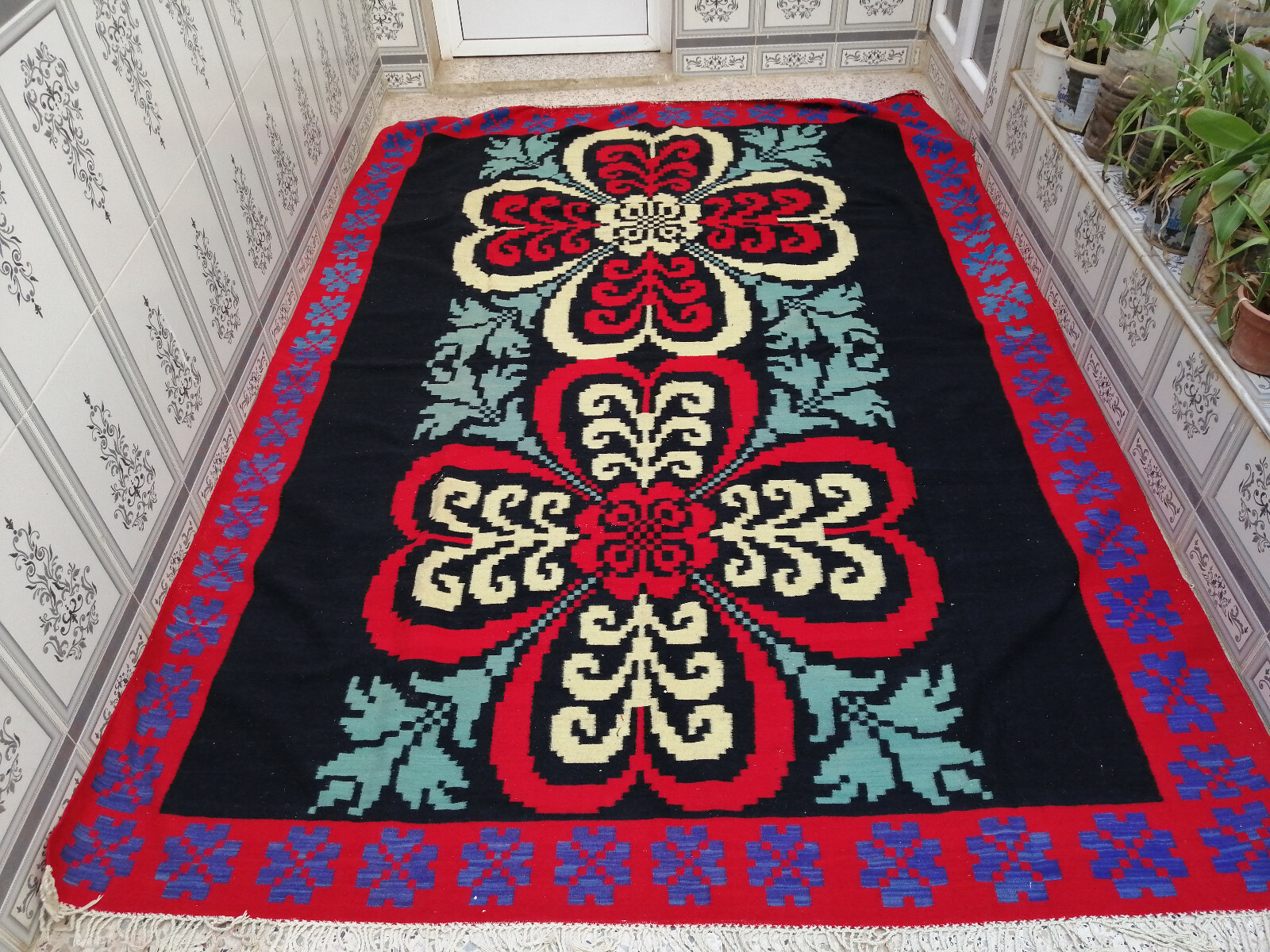 Moroccan Handmade Wool Azilal Berber Tribal Rug Wool Carpet