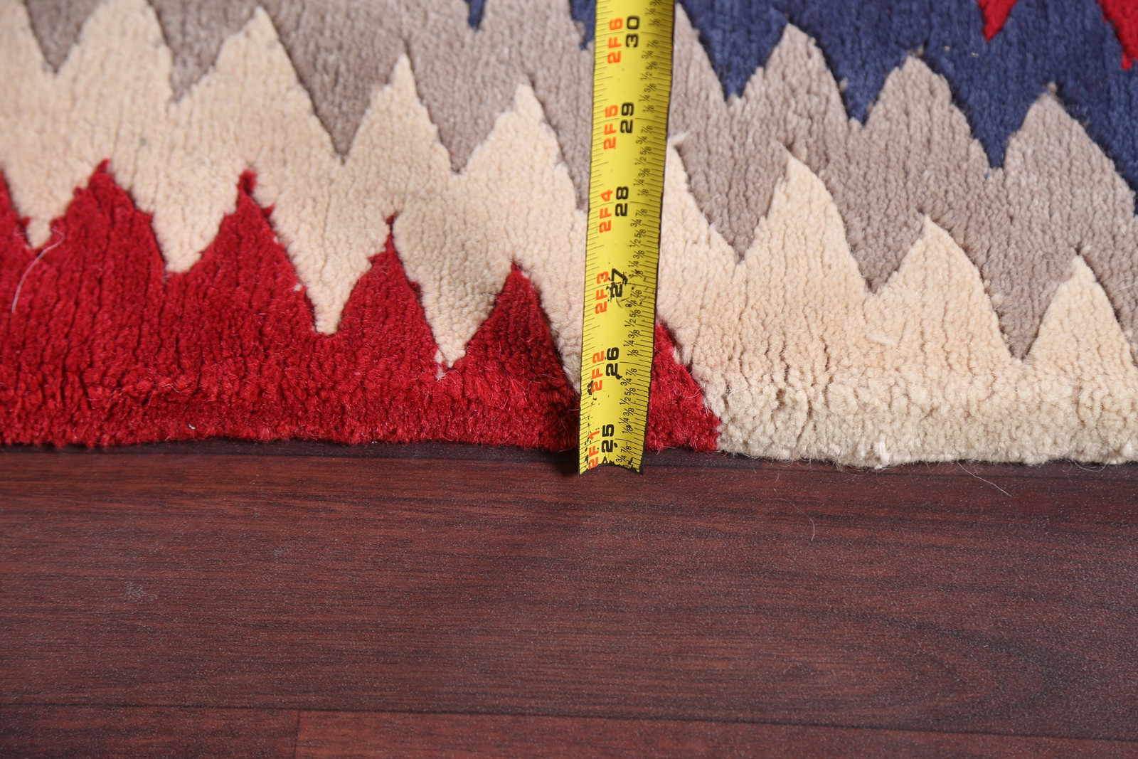 Handmade Red Modern Wool Carpet Vegetable Dye Nepalese Area Rug 9×12 Ft