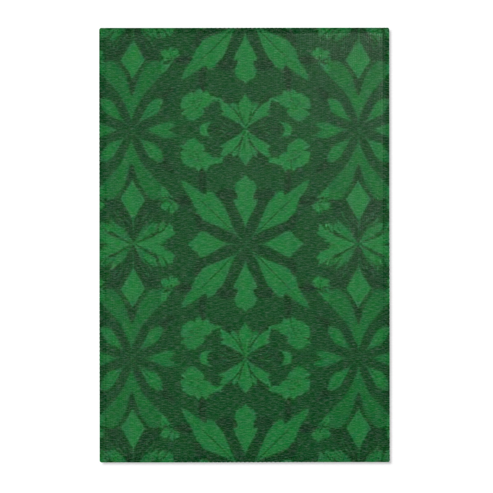 Deep Green Area Rug with Pattern – Perfect for Home Decor