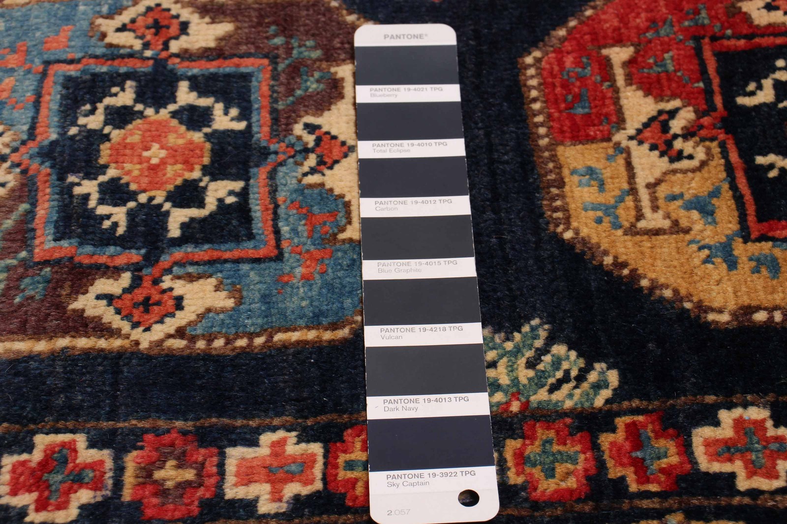 Traditional Dark Navy Hand-knotted Area Rug 3’10” x 6’0″ Oriental Wool Carpet