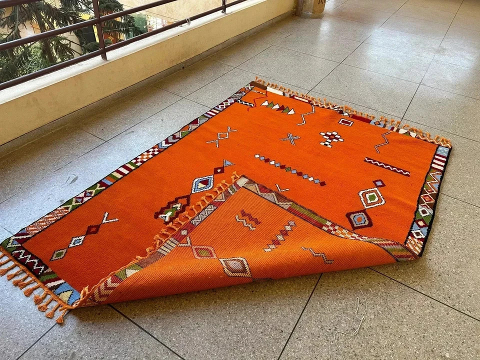 Latest Hand knotted, Beni Ourain rug, 100% soft wool Bathroom living room kitche