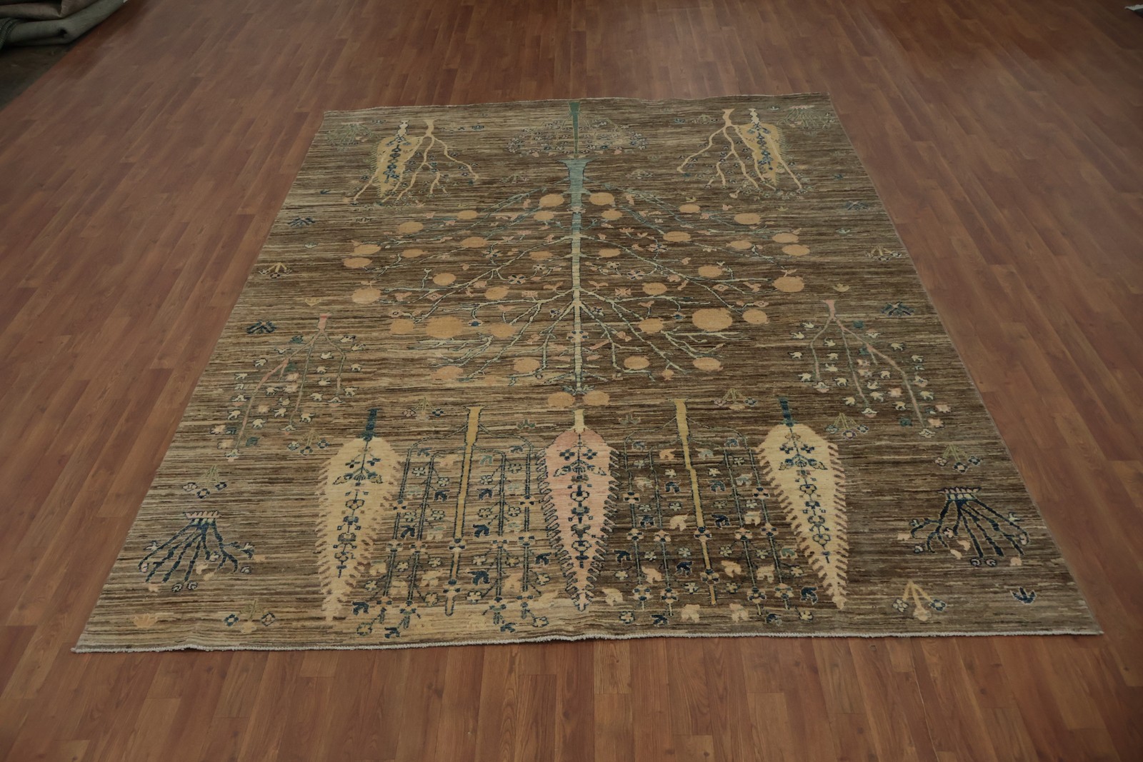 Artistic Tree Oushak Chobi Area Rug 8×10 Ft Hand-Knotted Oriental Wool Carpet
