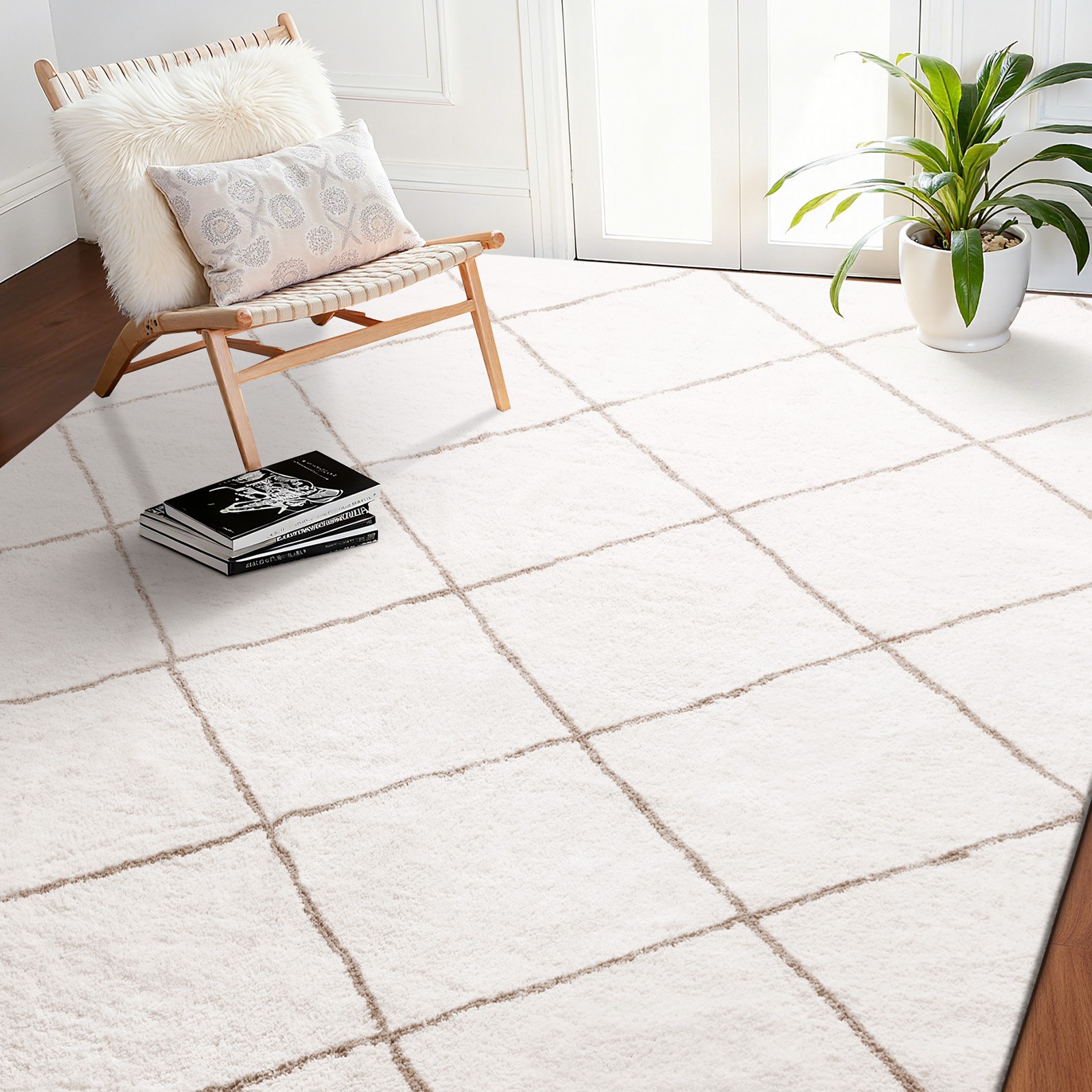 VEVOR Indoor Plush Area Rug 8 x 10 ft Plush Carpet for Living Room Bedroom Study