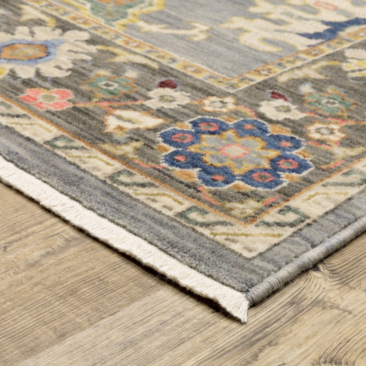 Designer Vintage Axminster Wool Nylon Gray Area Rug **FREE SHIPPING**