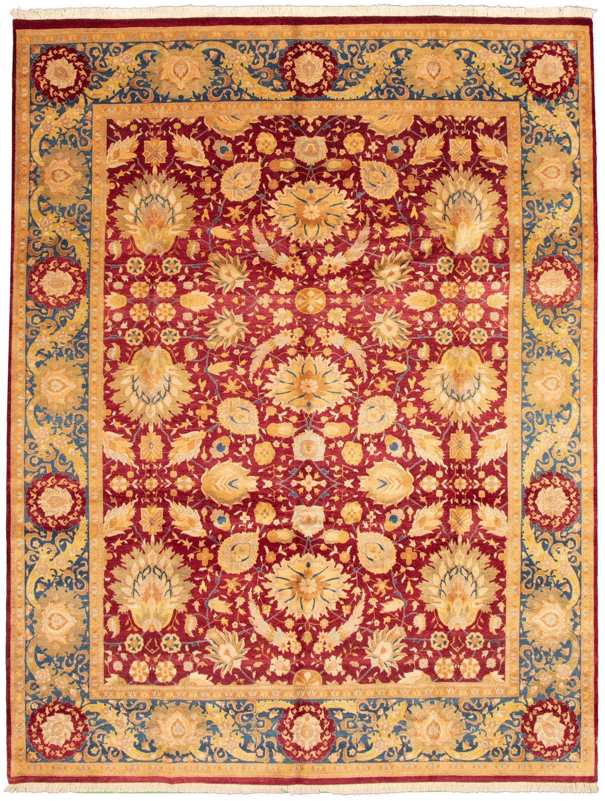 9’0″ x 11’9″ Hand Knotted Area Rug Traditional Oriental Wool Carpet