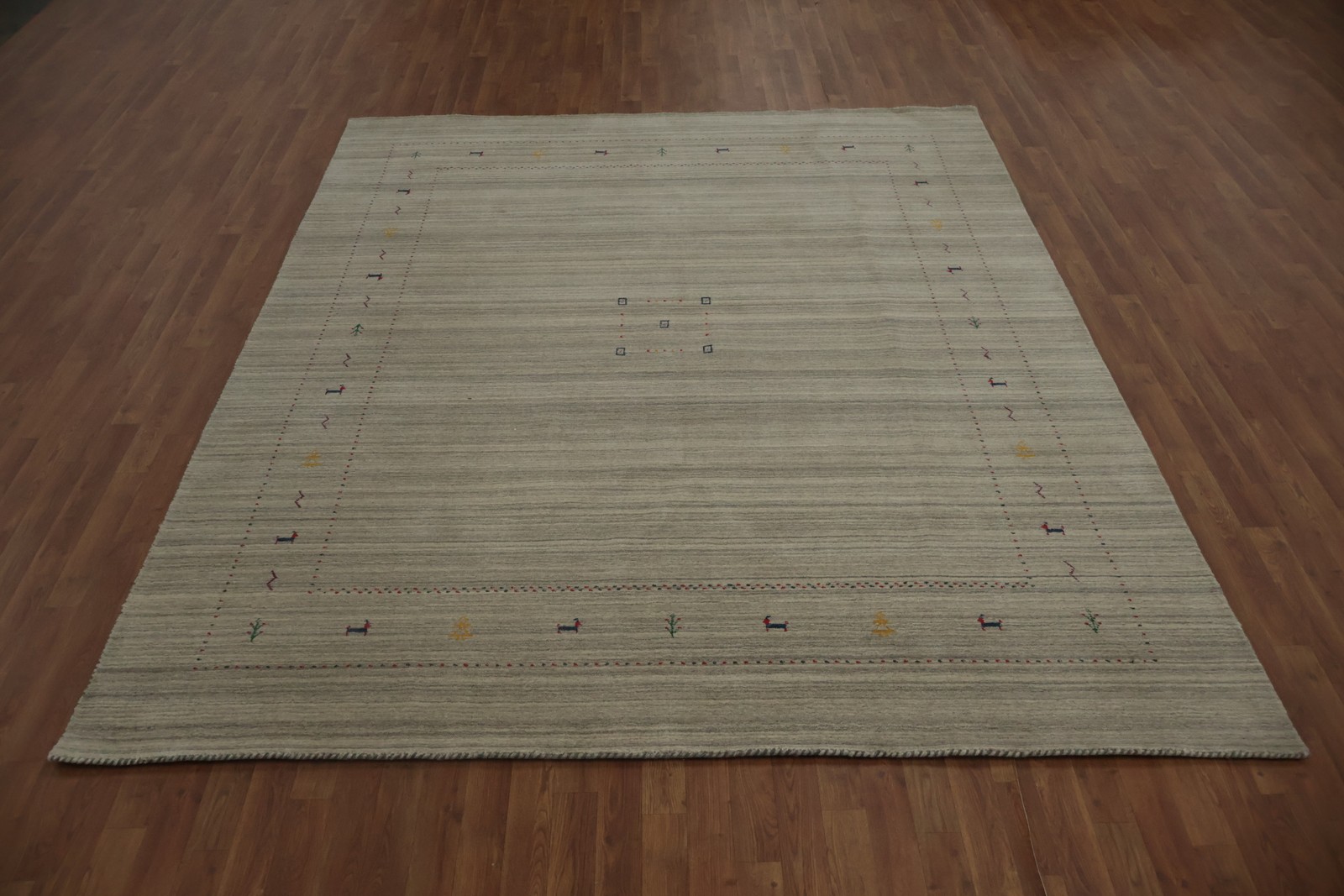 Crafted Serenity Handmade Area Rug 8×10 with Subtle Elegant Design Wool Carpet