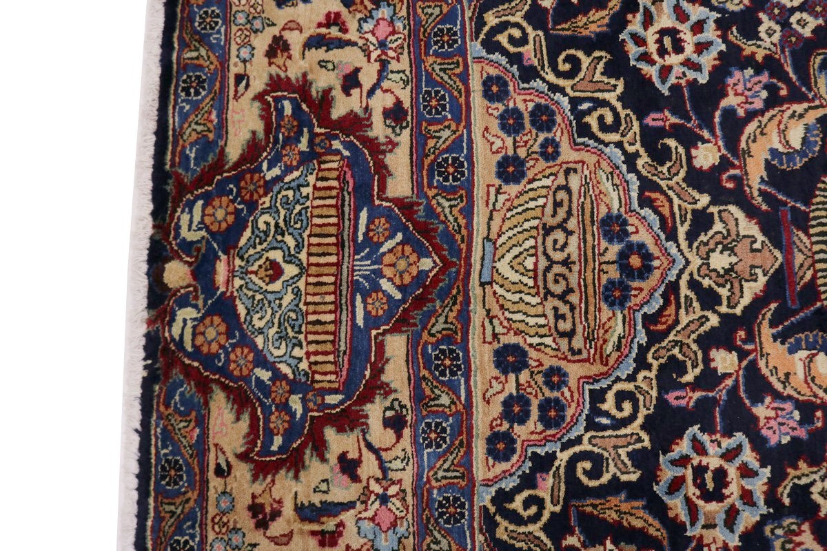 One-of-a-Kind Vintage Handmade Oriental Rug Thick Pile Pictorial Carpet 10X13 ft