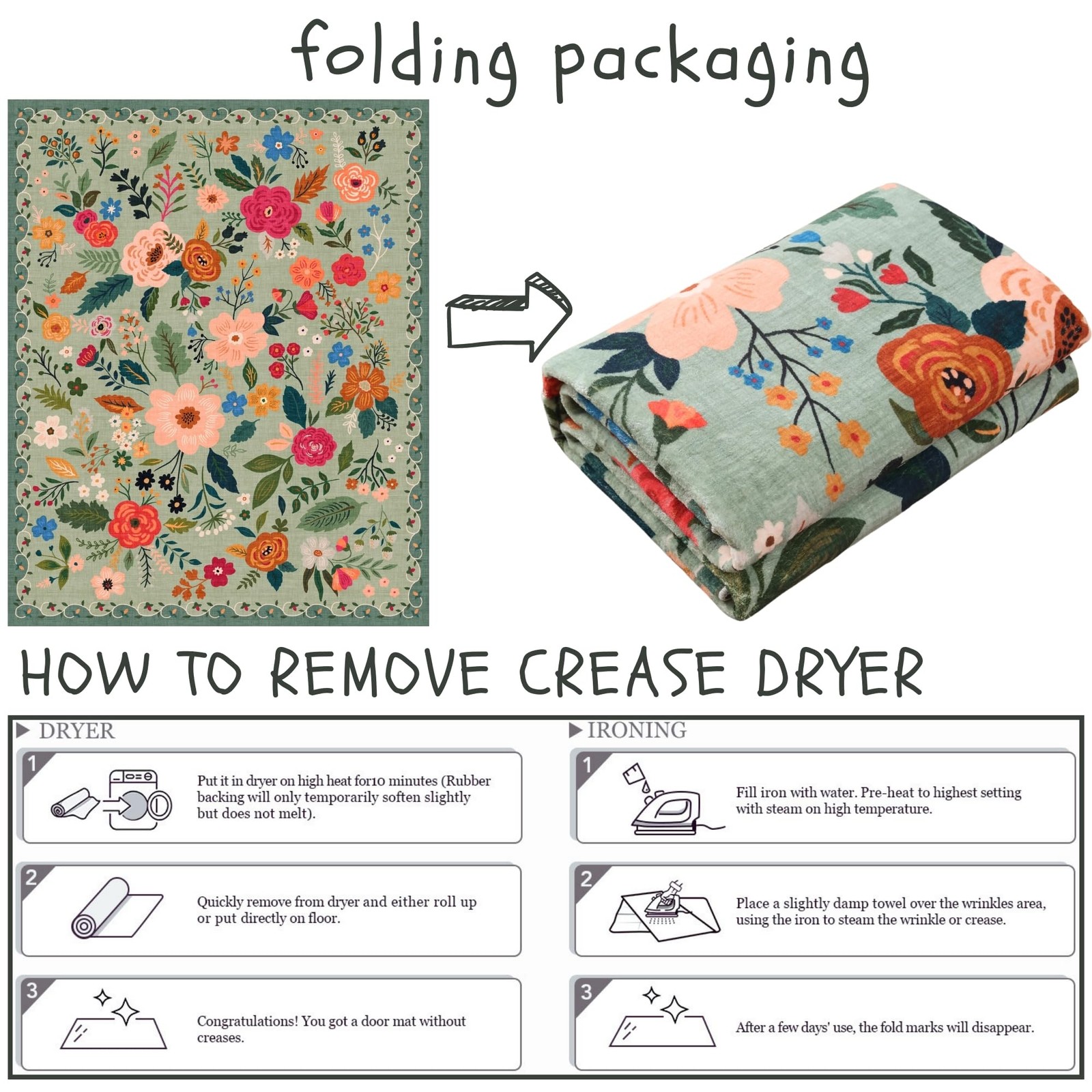 Living Room Rug 5×7 Rug Machine Washable Boho Area Rug Non Slip Floral Vintag…