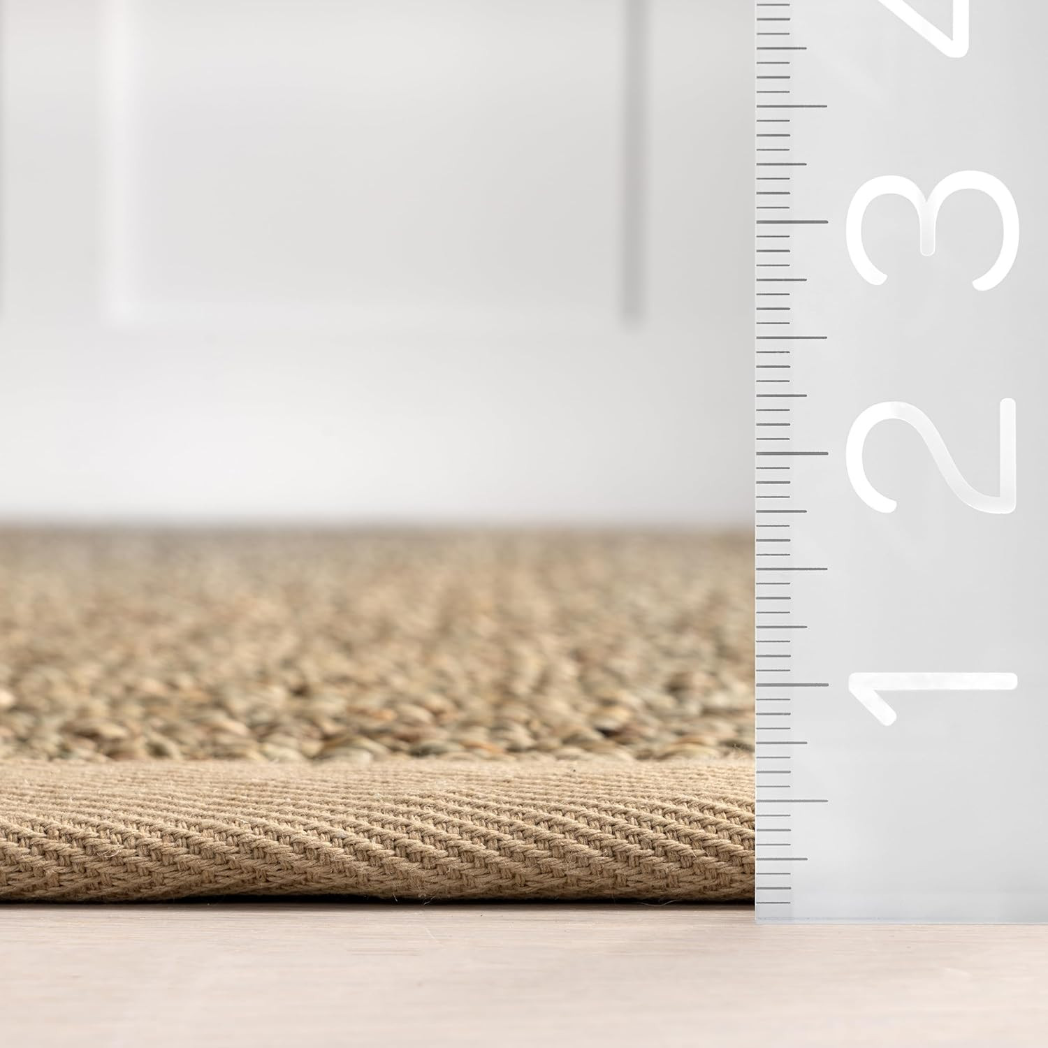 Elijah Beige/Natural, 2′ X 3′, Basketweave, Seagrass, Soft and Textured, High Tr