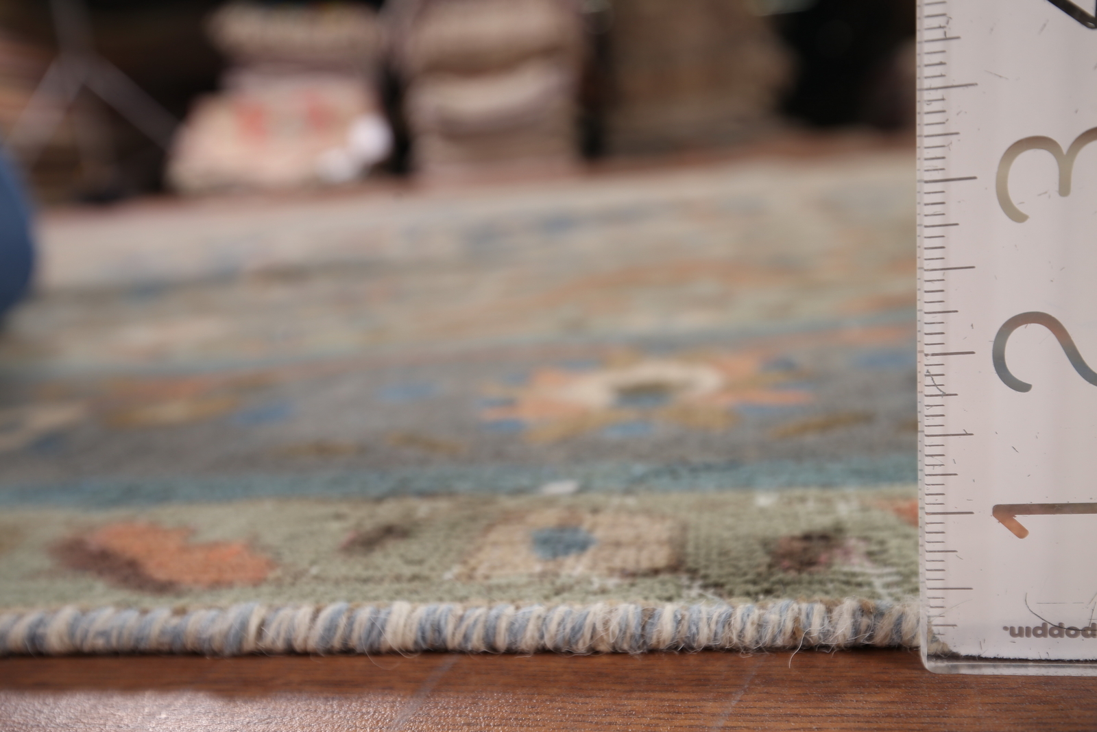 Vintage Over-Dyed Gray Wool Hand-knotted Tebriz Living Room Rug Area Carpet 7×10