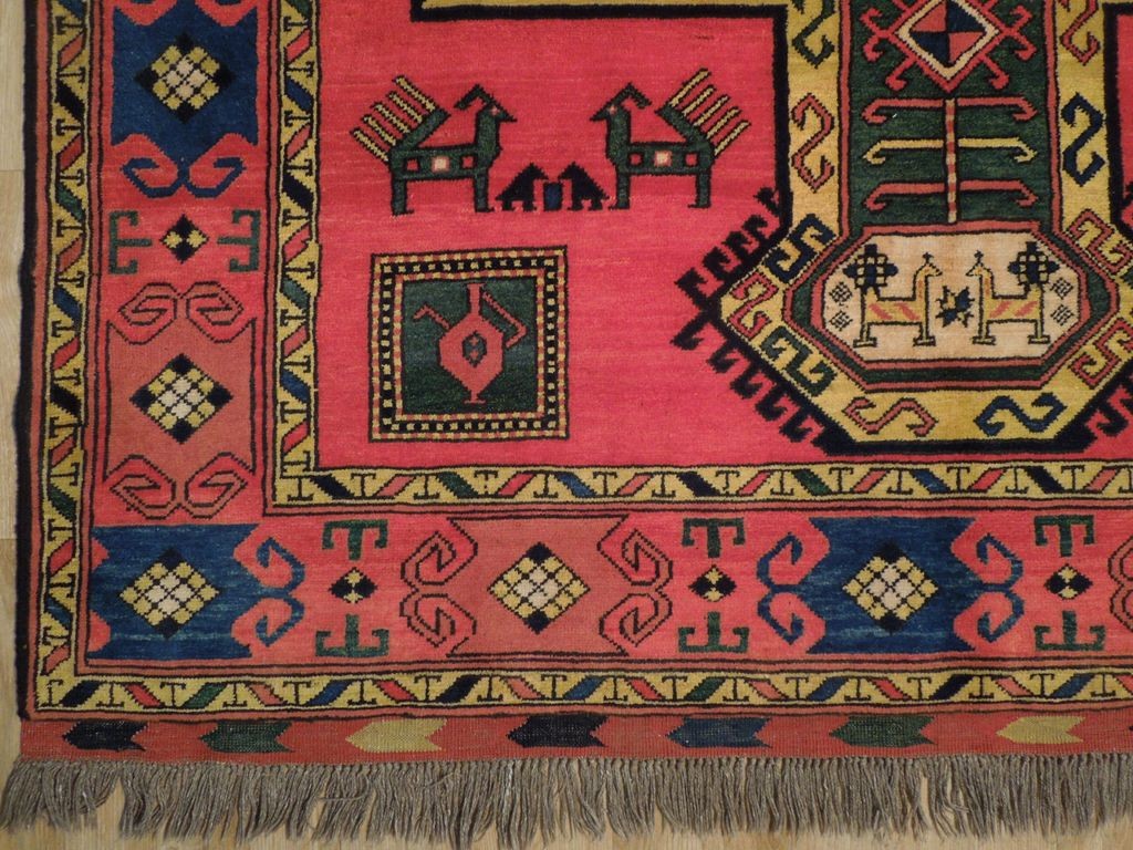 5.7 x 6.8 Hand-Knotted Afghanistan Kazak Rug #PIX-19303