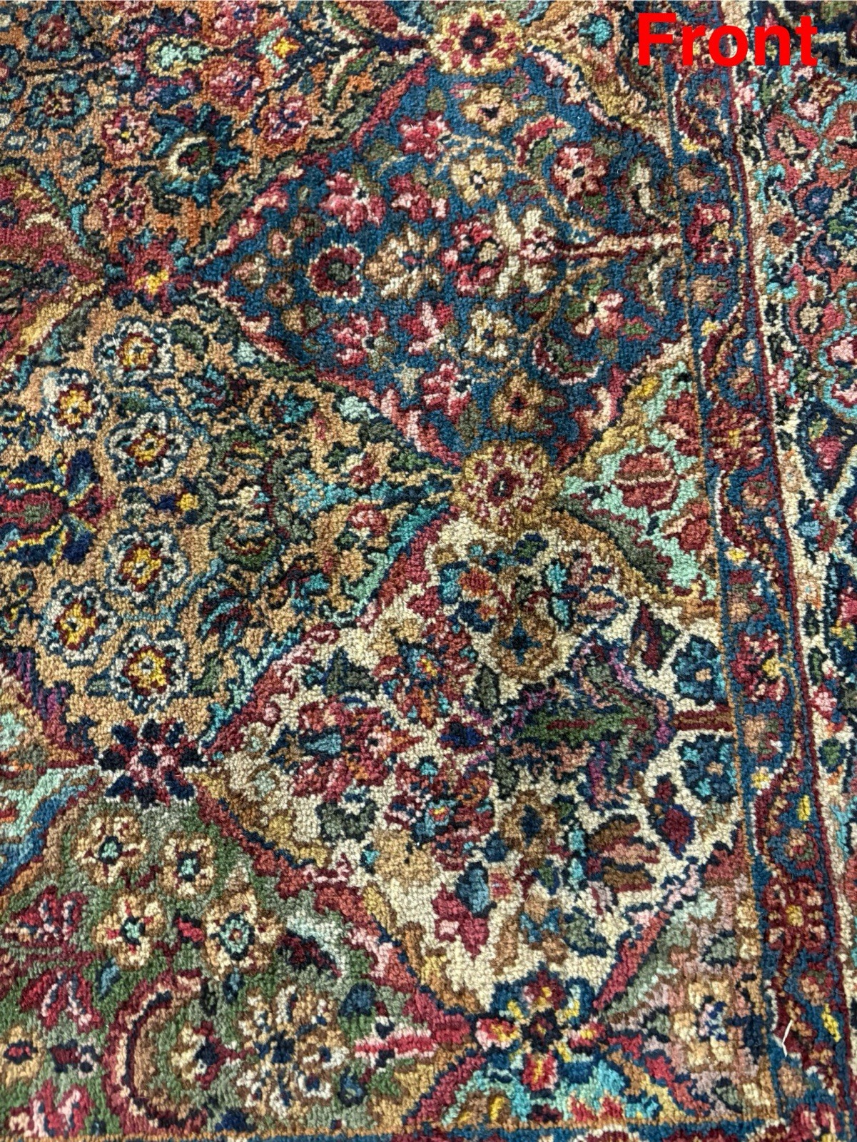 KARASTAN CARPET RUG MULTI-COLOR PANEL KARMAN 717 4’3 X 6 100%WOOL PILE MOTHPROOF