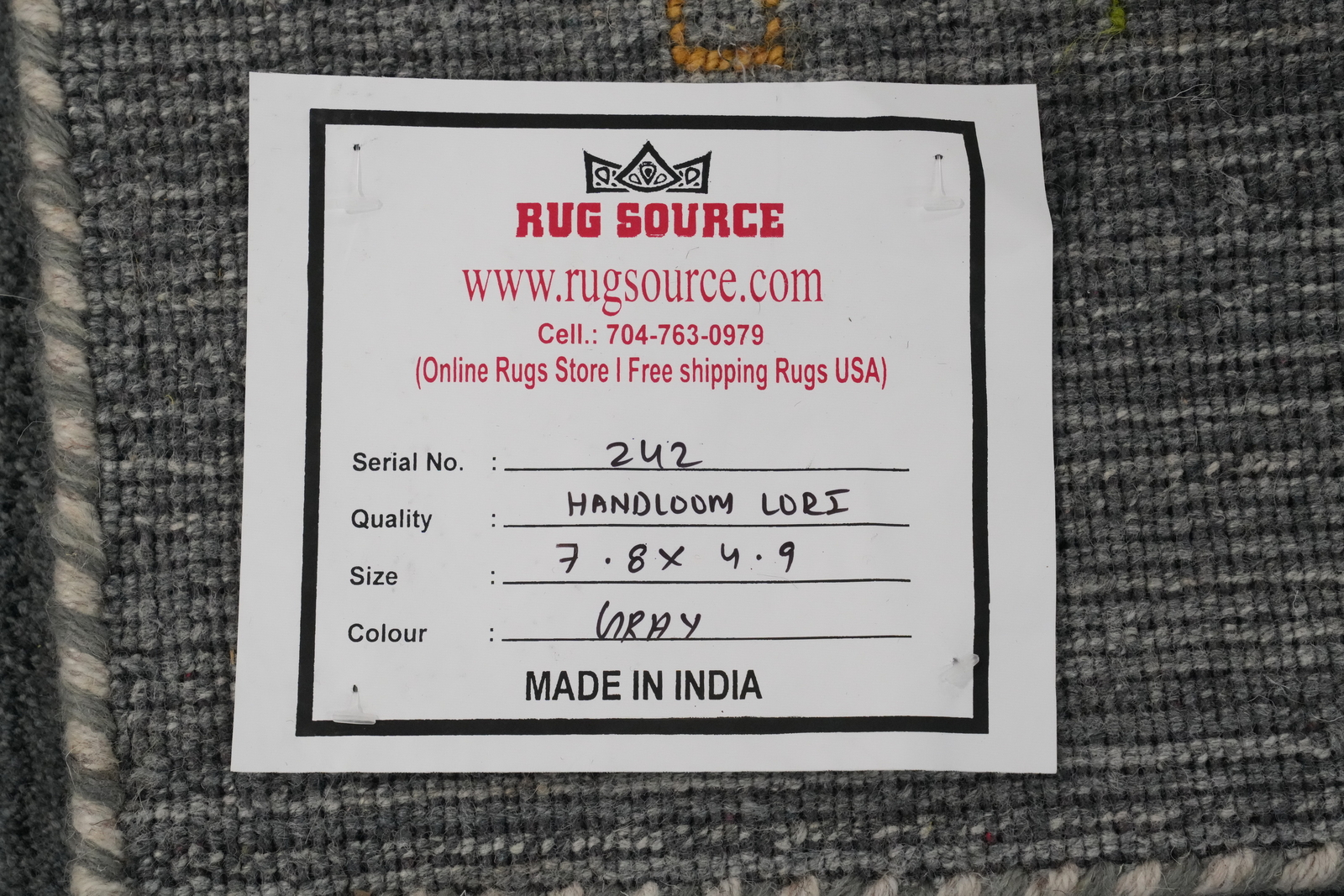 Eye-catching Gabbeh Bedroom Rug Gray Handmade Wool 5×8 ft