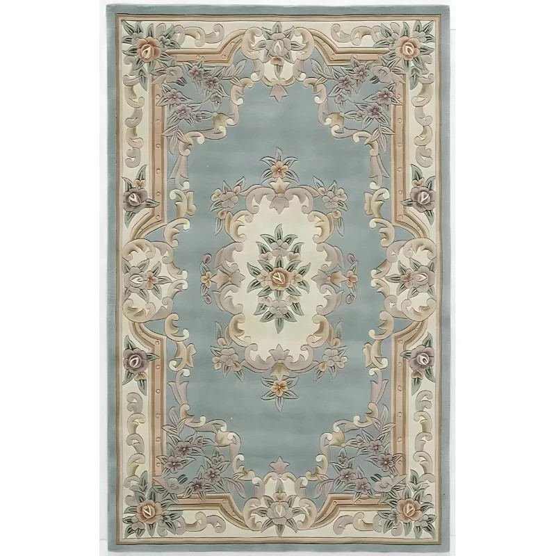 Handmade Traditional Wool Rug – Elegant Floral Hand-Tufted Area Carpet