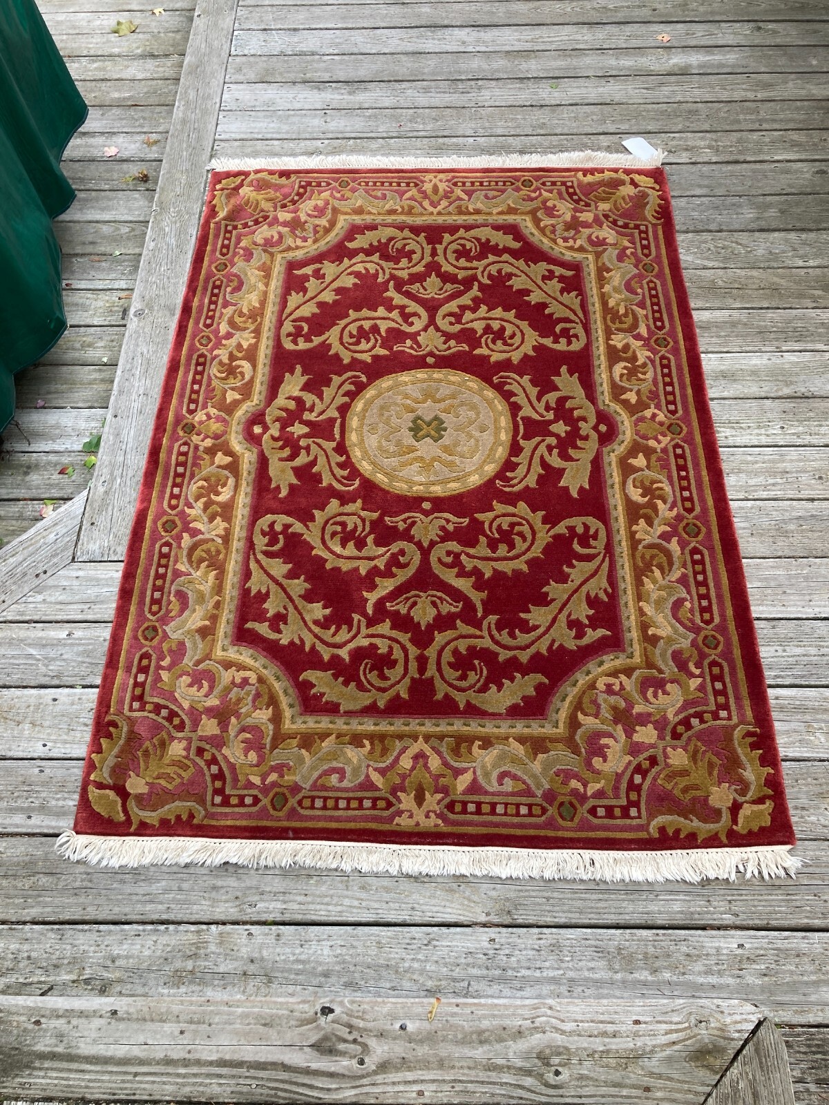 Hand Woven Decorative Rug, Clean, Exc. Cond. Made in Nepal or India 4′ 2″ x 6′ 1
