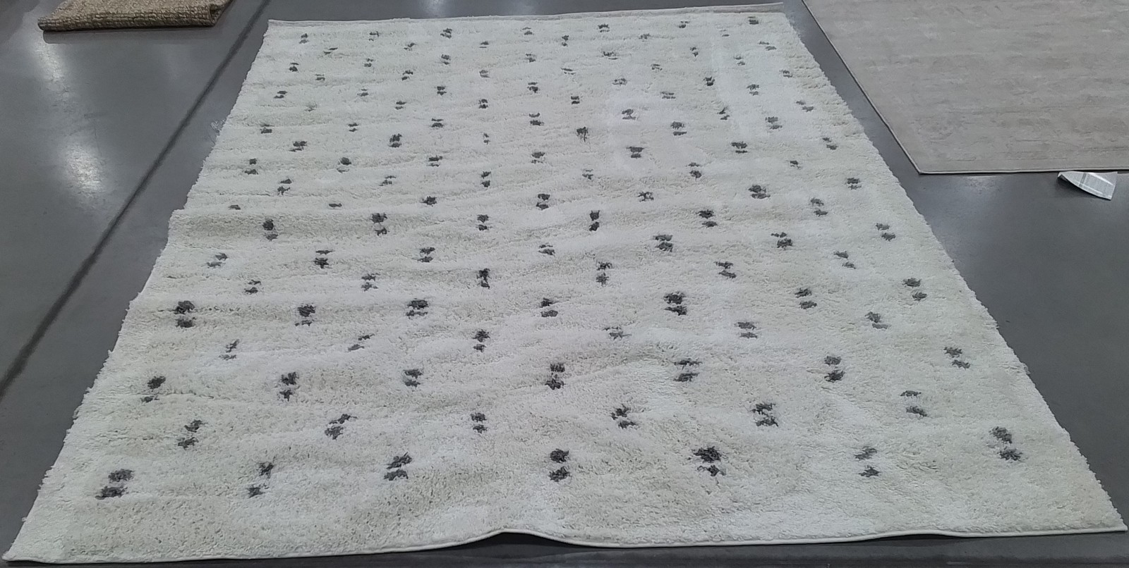 BEIGE / GREY 8′-0″ x 10′-0″ Back Stain Rug, Reduced Price 1172801775 BER166A-8