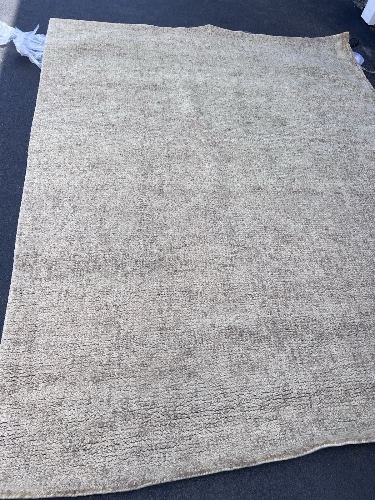 Crate & Barrel Arden Rug Natural Tan Wool Rug 8×10 new old stock floor model See