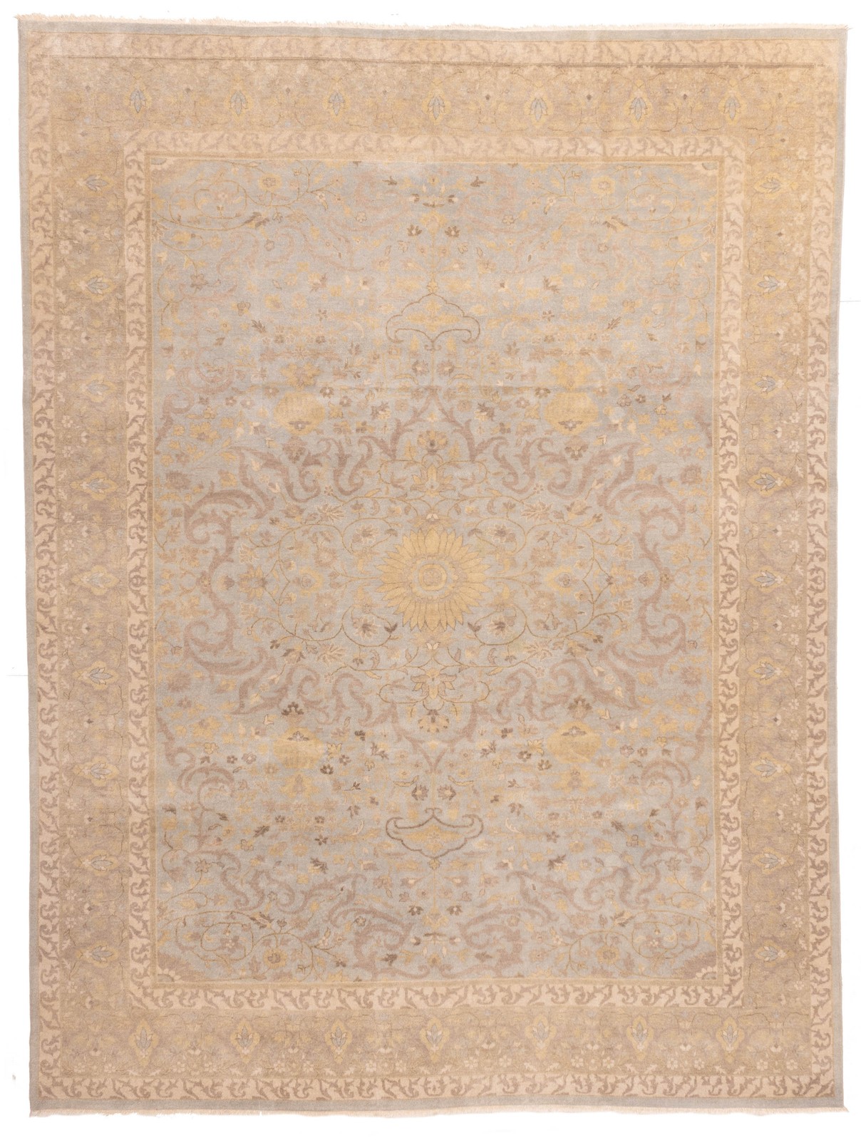 Traditional Hand-knotted Carpet 9’0″ x 11’9″ Wool Oriental Area Rug