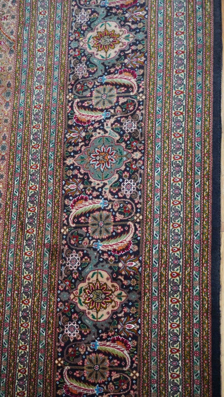 Superb Silk & Wool Tabrizz Hand Knotted Oriental Rug 9’8″ x 13’3″