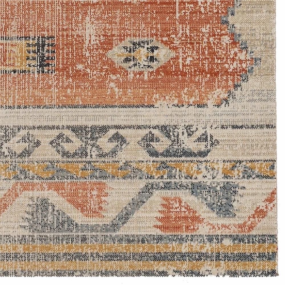 Linon Great Zero Barlow Machine Made Polyester 8’x10′ Rug in Ivory