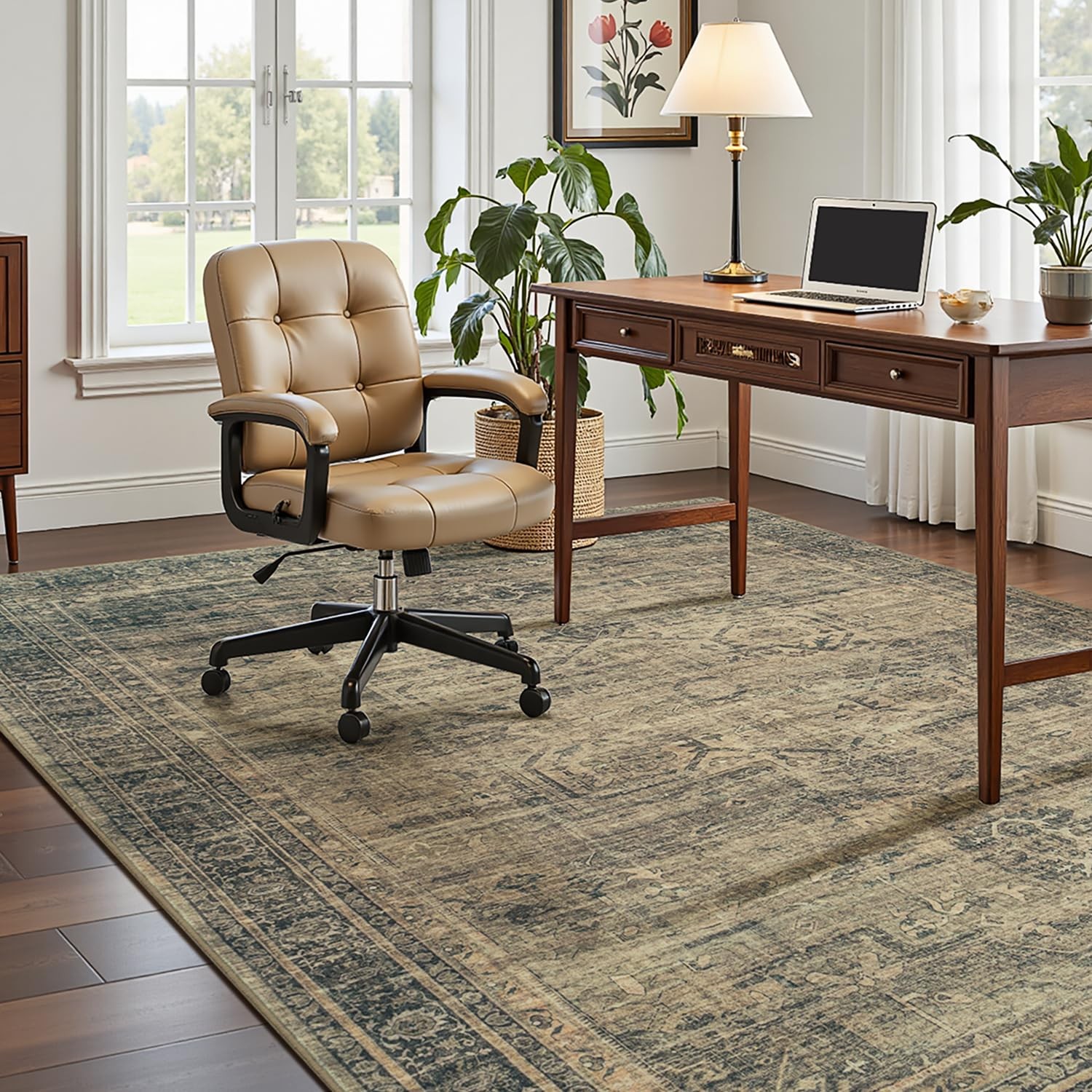 5×7 Washable Area Rugs for Living Room, Non-Skid Stain Resistant Carpet for R…