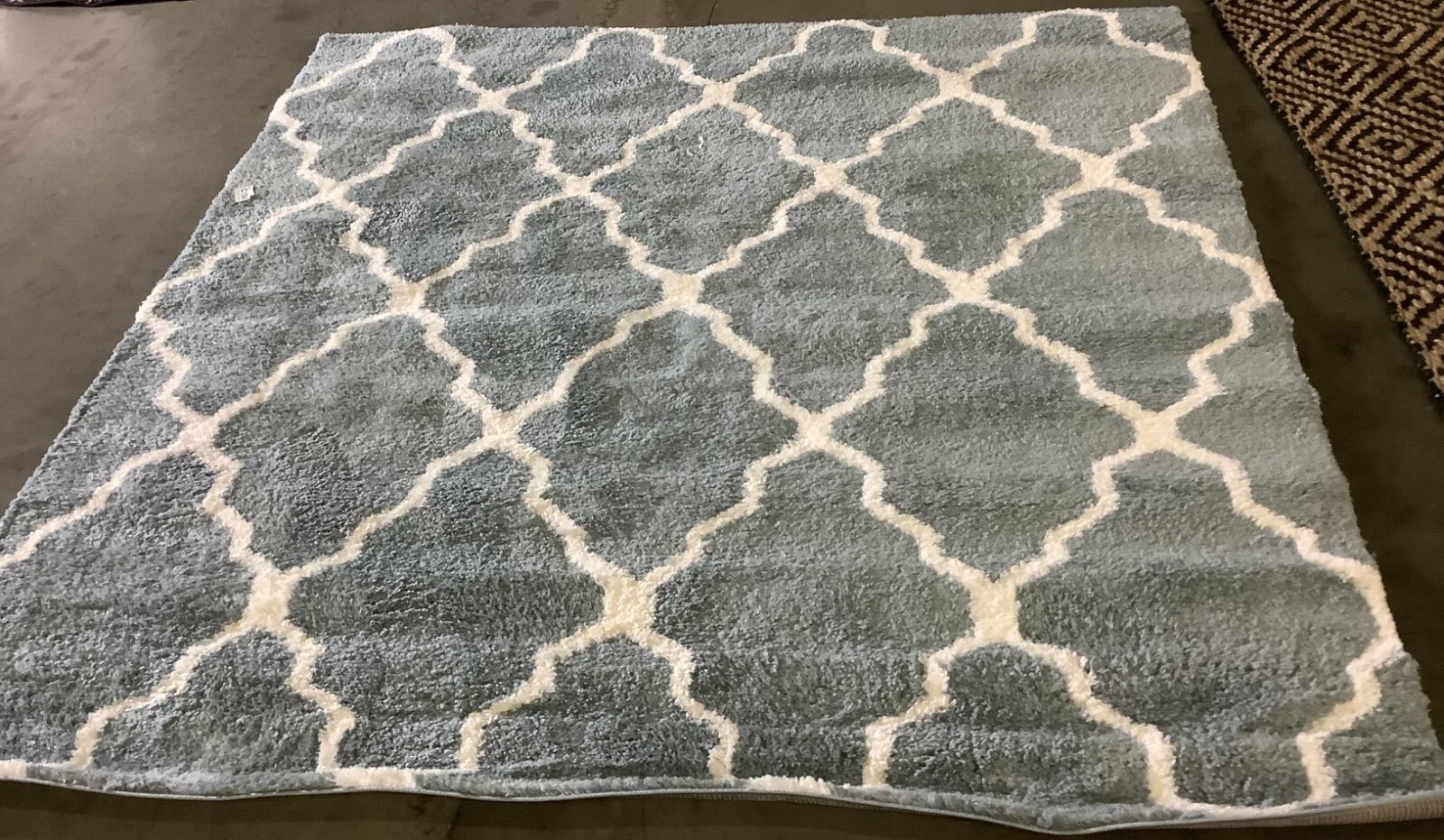 BLUE RUST / IVORY 7′-0″ x 7′-0″ Flaw in Rug Reduced Price 1172674424 BER575M-7SQ