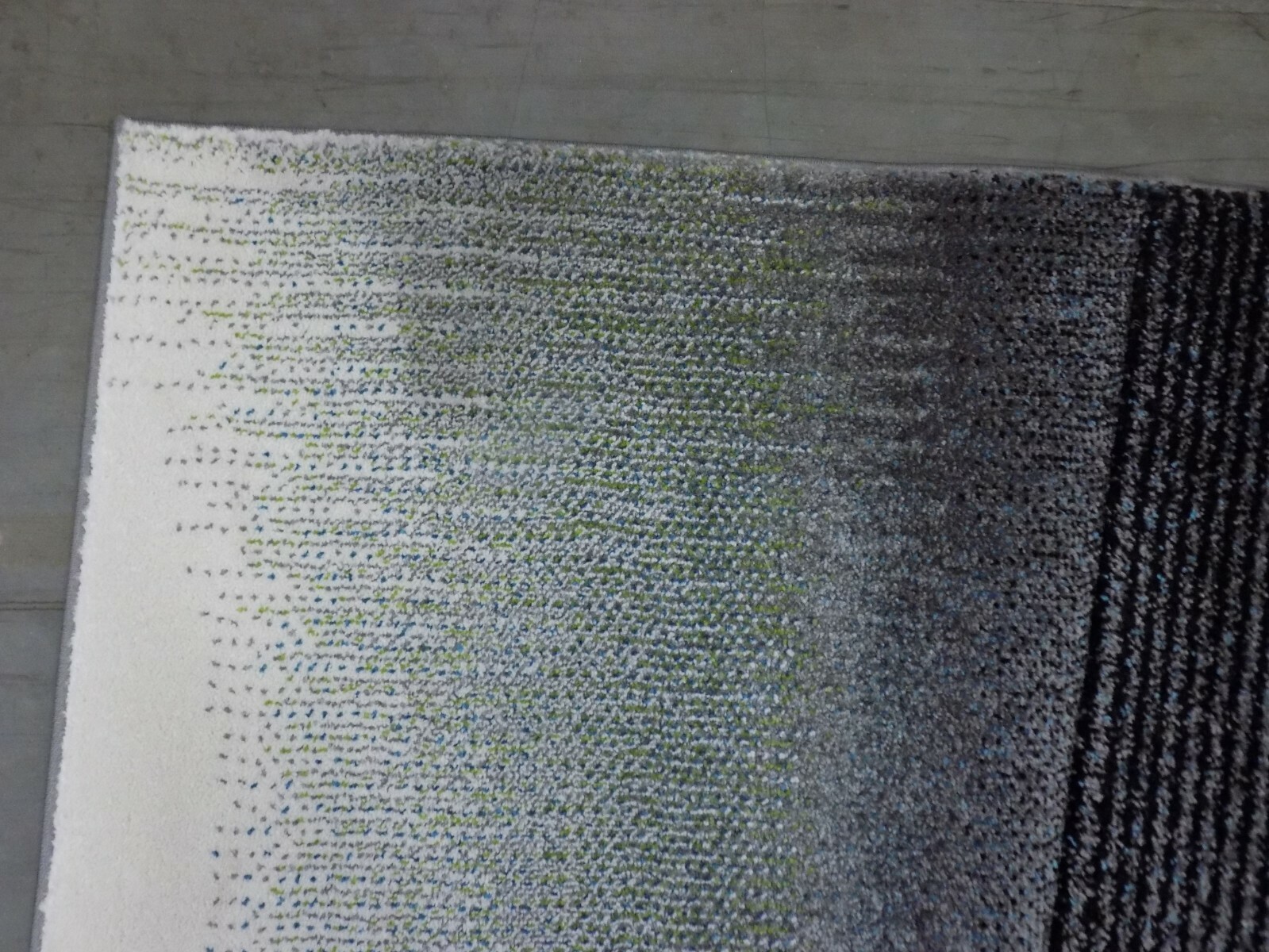 GREY / TEAL 8′ X 10′ Stained Rug, Reduced Price 1172593914 HLW715D-8