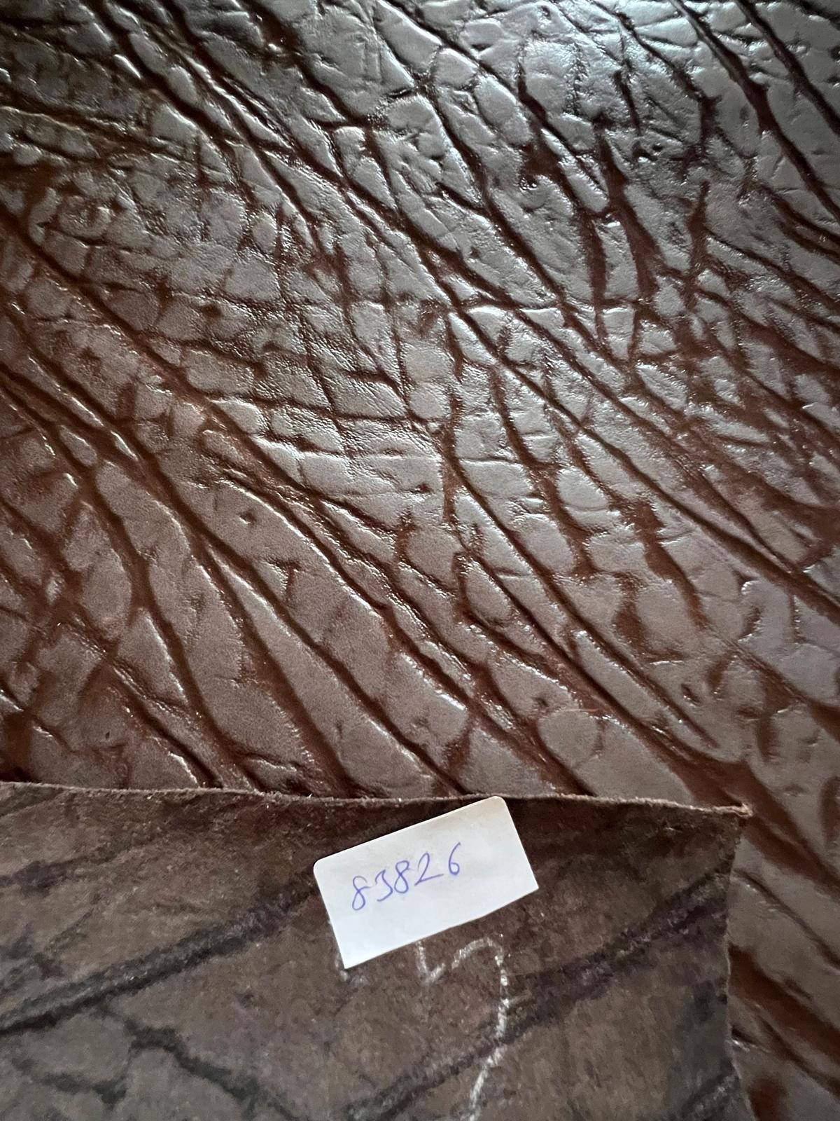 100% CALFSKIN LEATHER GARMENT PRINTED HIDE SKIN 83826