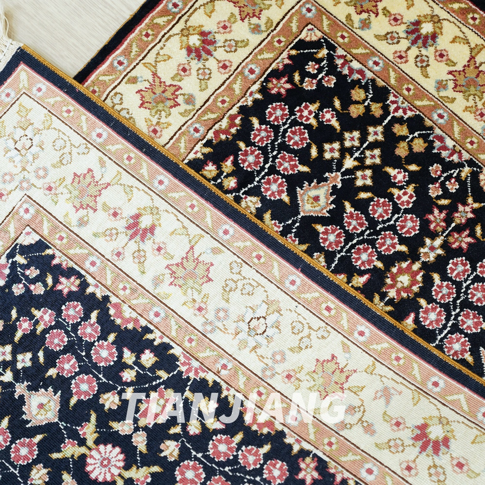 2’x3′ Handwoven Silk Carpet All-Over Antistatic Tapestry Home Area Rug H118B