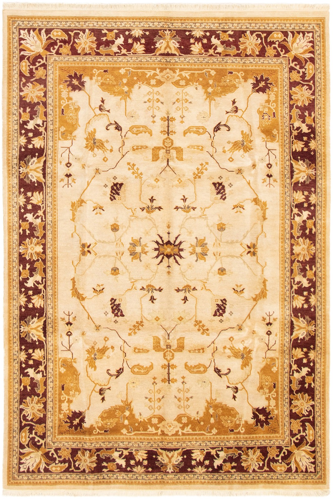 Hand Knotted Area Rug 6’0″ x 9’0″ Traditional Oriental Wool Carpet
