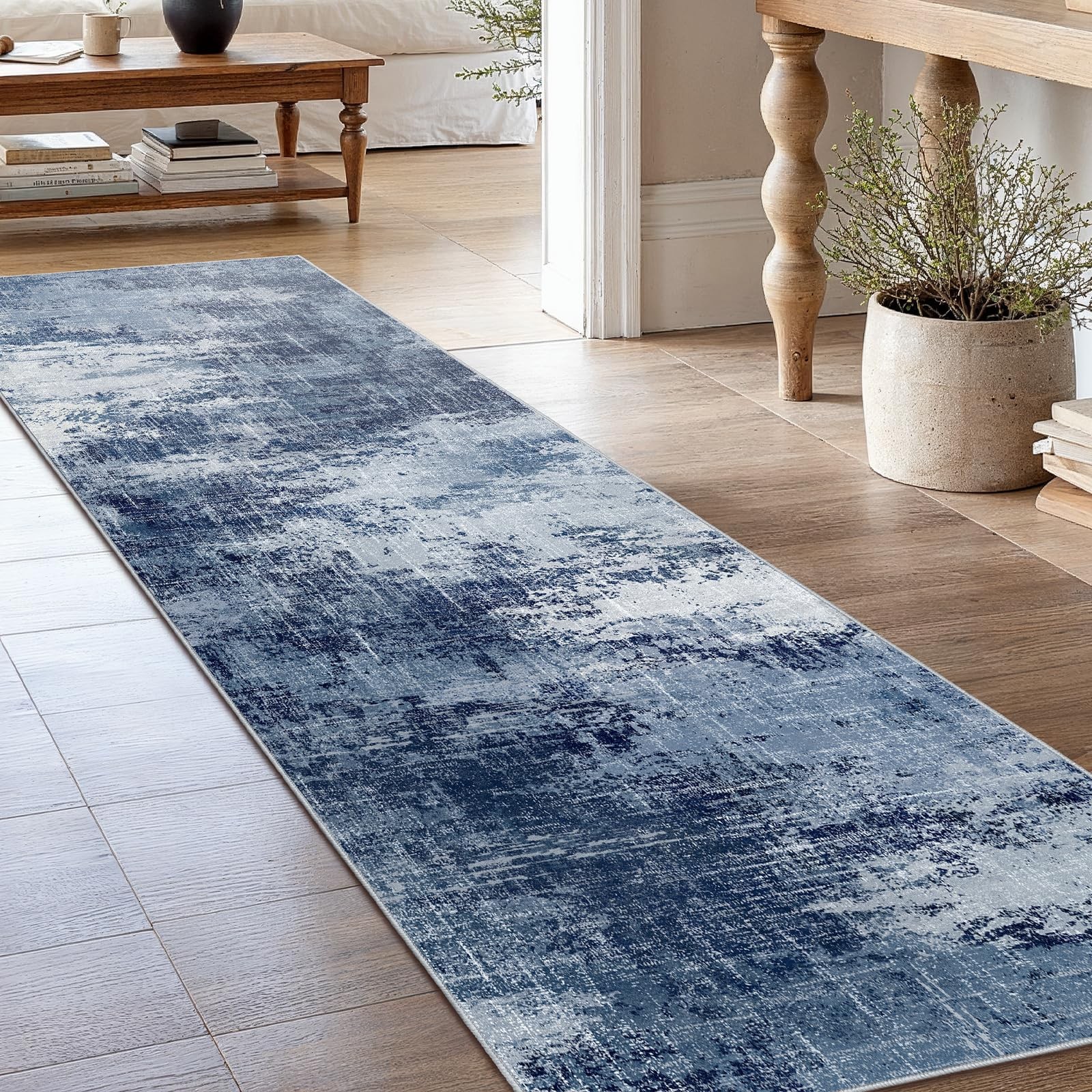 Runner Rugs for Hallway 2’6″x10′, Modern Abstract Machine Washable Runners fo…