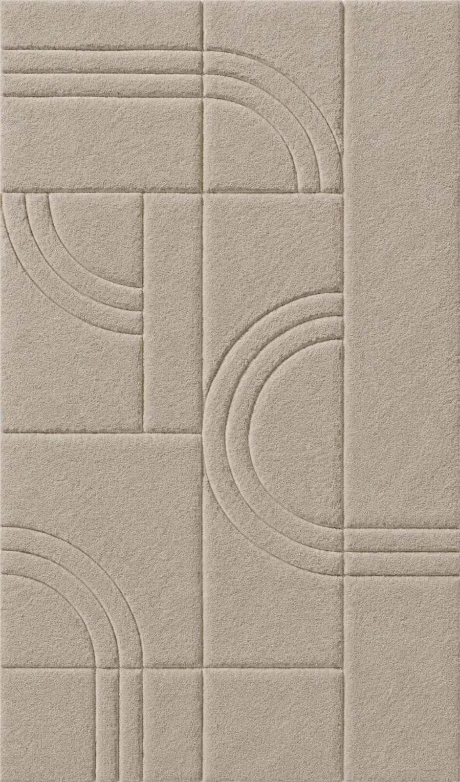 Hand Tufted Wool Rug Modern Geometric Beige Luxury Minimalist Living Room Carpet