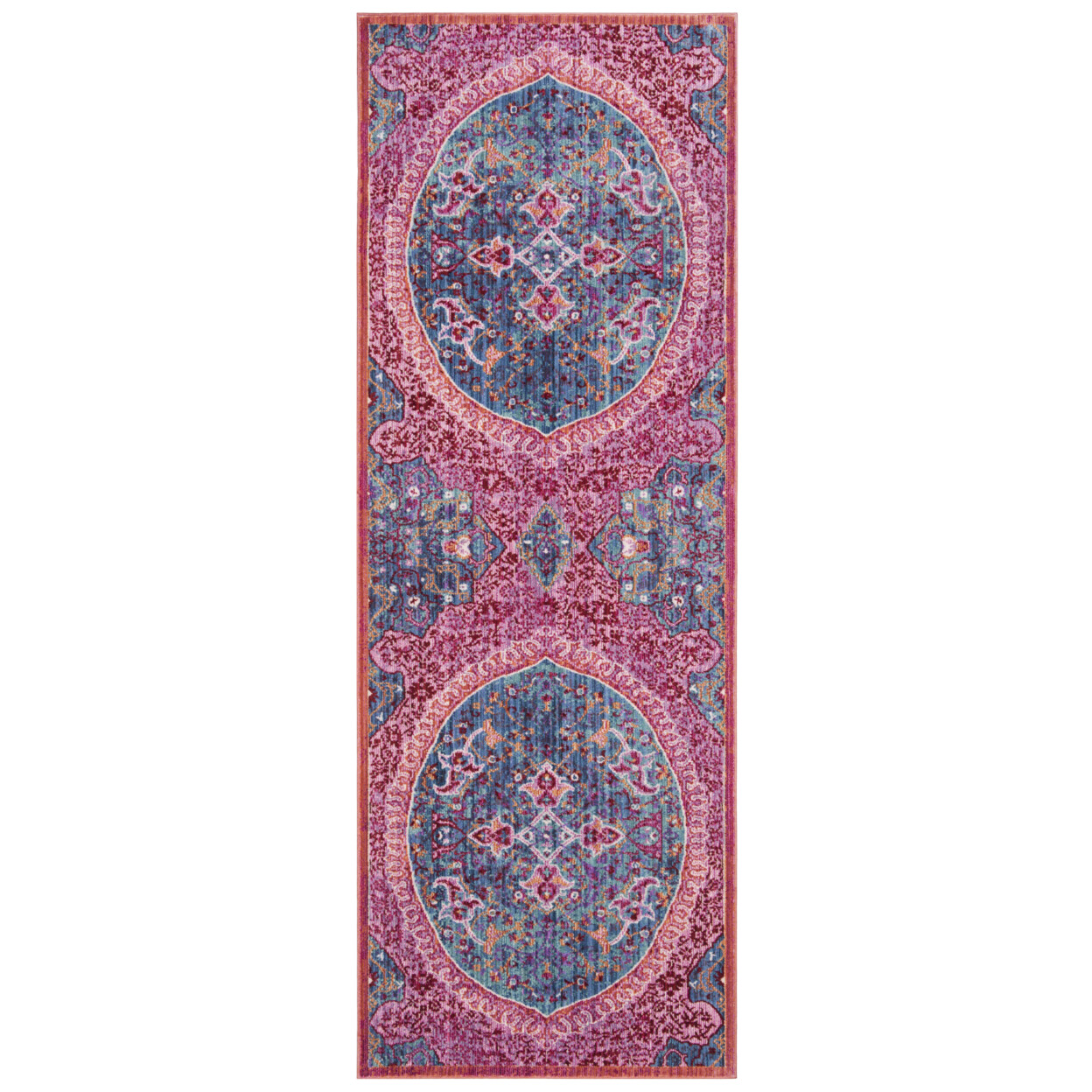 SAFAVIEH Sutton SUT401B Turquoise / Fuchsia Rug